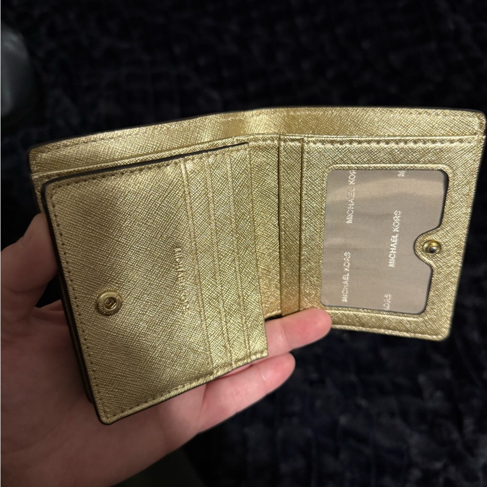 Michael Kors Shimmering Gold Card Holder - Picture 3 of 3